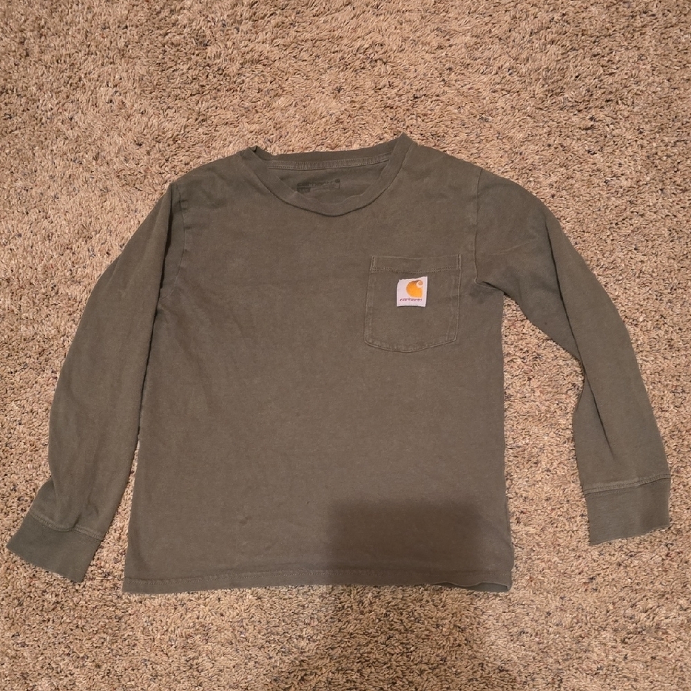 Carhartt Kids Long-Sleeve Pocket Tee - Olive